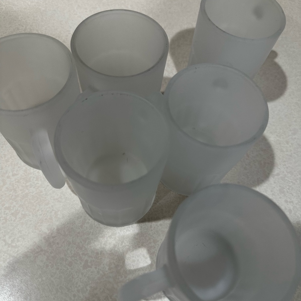 Frosted crystal clear mug